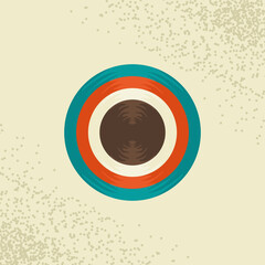 Retro gramophone record disk vector