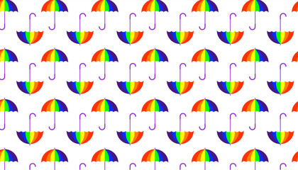 Abstract colorful umbrella isolated on white background. Vector illustration.