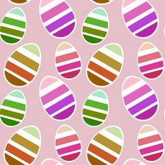 Easter seamless pattern with eggs for wallpaper and fabrics and textiles and packaging and gifts 