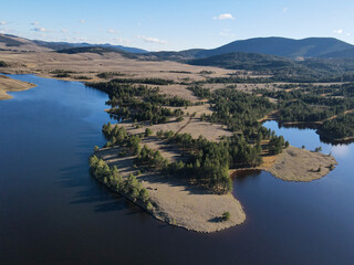 Zlatibor Serbia - November 17 2021: Ribnicko Jezero in Zlatibor, Serbia near Gold Gondola