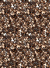 watercolor leopard seamless skin pattern 