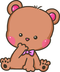 Obraz premium baby with teddy bear