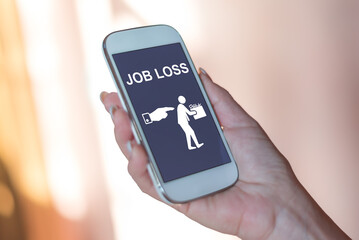 Job loss concept on a smartphone