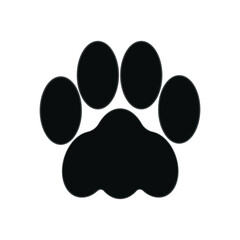 Pet paw print. Simple icon.