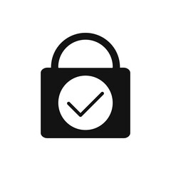 Protection guarantee flat design vector sign