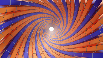 Swirl, vortex background. Rotating 3d spiral