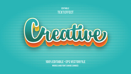 Creative editable text effect