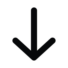 Arrow  Down Vector icon which is suitable for commercial work and easily modify or edit it

