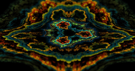 Abstract holiday background. Abstract colorful shapes. 3d rendering fantasy light background. Digital fractal art wallpaper. Computer art. 