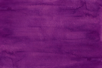 Watercolor deep purple background painting. Old watercolor violet backdrop. Vintage hand painted...