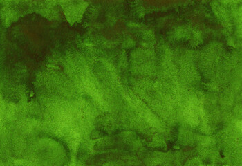 Watercolor elegant dark green background texture, hand painted. Vintage watercolor deep green...