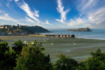 very nice view of brittany coast in france