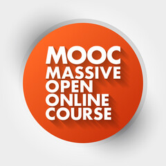 MOOC - Massive Open Online Course acronym, business concept background