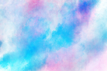 Watercolor background in pink blue soft color