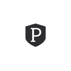 Initial letter P logo template design