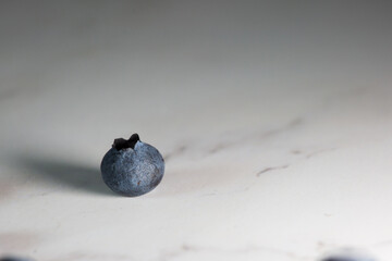 Closeup of blueberries on the table.