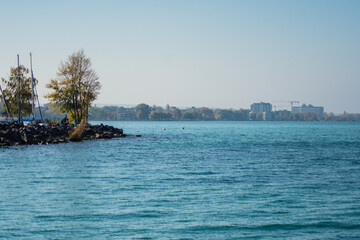 The shore of Lake Balaton in Hungary