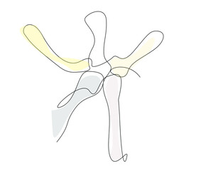 people from different ethnic groups form a team and touch each other. business world teamwork iconic concept with arms.