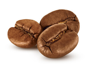 Coffee beans isolated on white background 