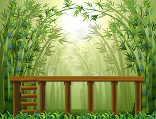 Fond de forêt de bambou vide