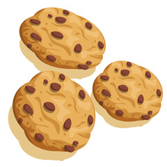 Editable Cookies Vector for Icon, clip art, Sticker