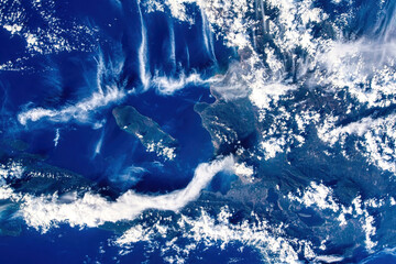 From Galapagos - Panama. Space Viewpoint of Earth's Crust . Digital Enhancement. Elements of this image furnished by NASA