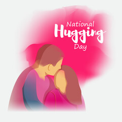 vector illustrations for hugging day