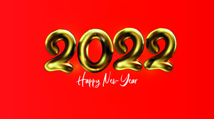 Happy New year 2022 balloon design