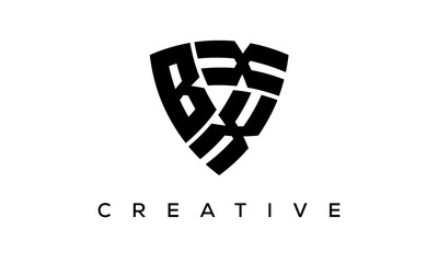 Shield letters BXX creative logo