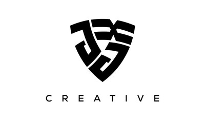 Shield letters JJX creative logo