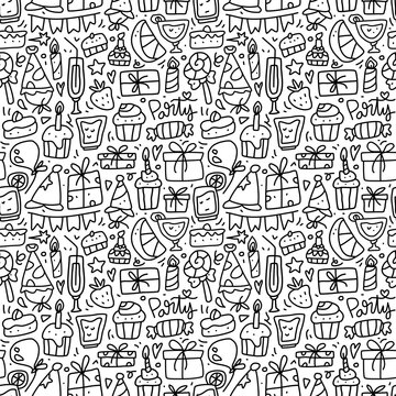seamless pattern party doodle