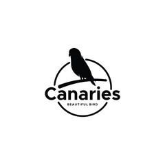 canary vintage logo standing on a tree branch