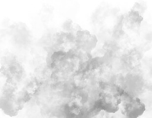 realistic white cloud painting on blue sky background