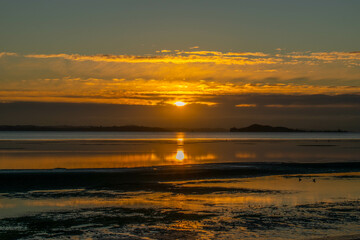 sunset on the beach