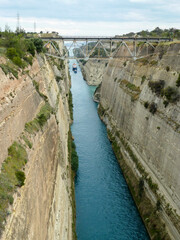 Narrow Corinth Canal in Greece