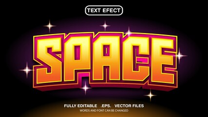 space theme text effect