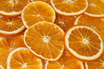 dry orange slices background