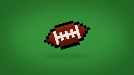 Pixel 8 bit gaming American Football background - high res 4k wallpaper