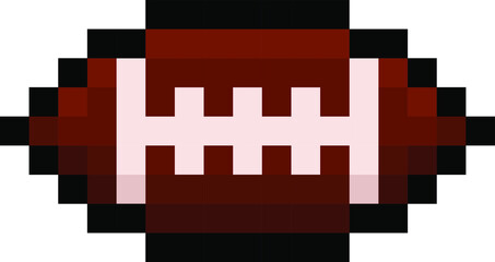 Pixel 8 bit American Football - vector, isolated
