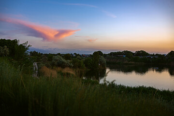 rainbow over the river