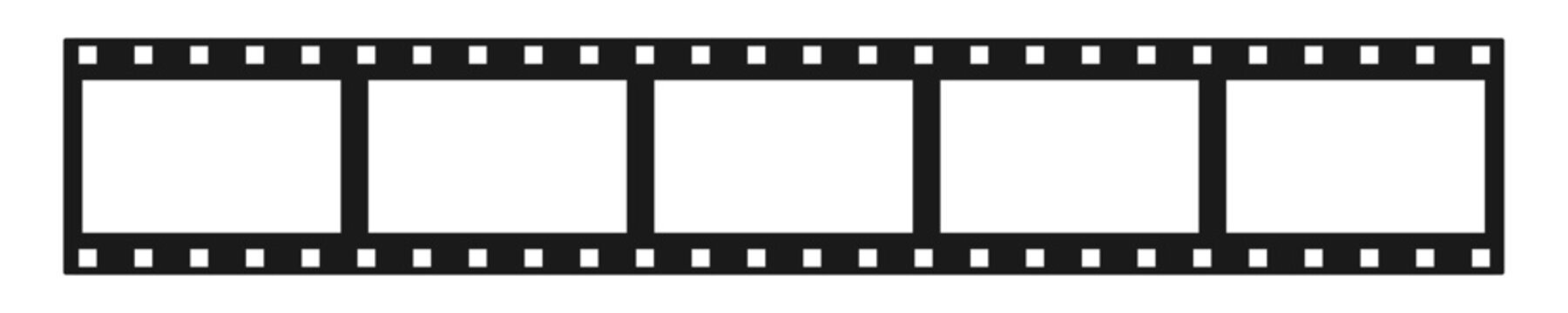 Vector illustration of blank negative film.  Retro film strip frame
