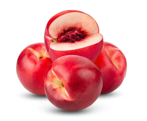 Nectarine fruit isolated on white background