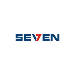 text seven logo design vector illustration.