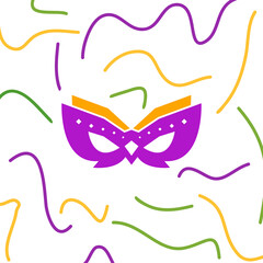 mask mardi gras with ornament design vector illustration.