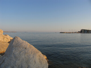 Abendliche Stimmung am Meer. Bandol, St. Tropez, Cote d' Azur, Frejus, Frankreich, Europa ...