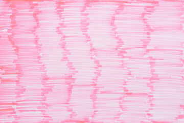 
Permanent pink marker doodles pattern texture brushes on white background. Closeup of red marker...
