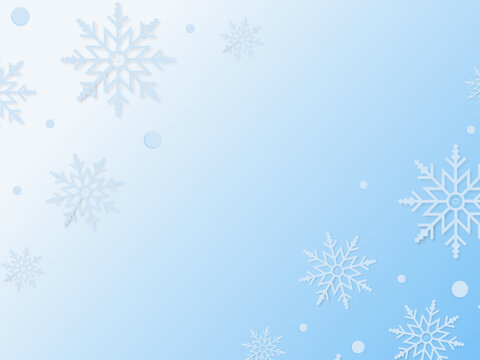 Christmas background with snowflakes. Winter vector graphic of snow. 