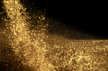 Fototapeta na wymiar Gold particle dust for background
