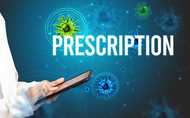 doctor prescribes a prescription concept