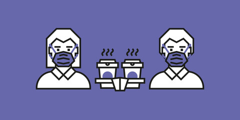 Coffee to go in trendy color 2022. Violet red